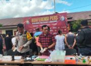 Polres Rejang Lebong (RL) menahan 10 tersangka bandar narkoba dan judi dalam Penggerebekan di Desa Kepala Curup dan Desa Kampung Jeruk,