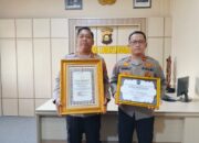 Kapolres Lubuk Linggau, AKBP Adithia Bagus Arjunadi menerima penghargaan bergengsi kategori Pelayanan,, Selasa 24//06/2025: